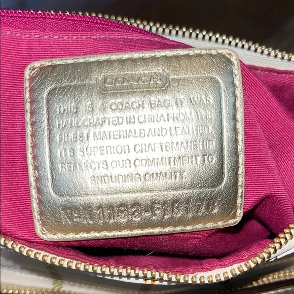 Coach Heritage Tattersall Shoulder Bag with Gold Accents. Excellent condition! - Picture 8 of 11